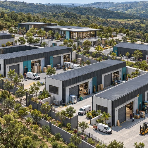 Illustrative architectural concept: Clusters that can develop in stages