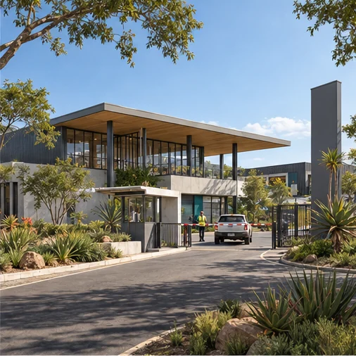 Illustrative architectural concept: A confident arrival