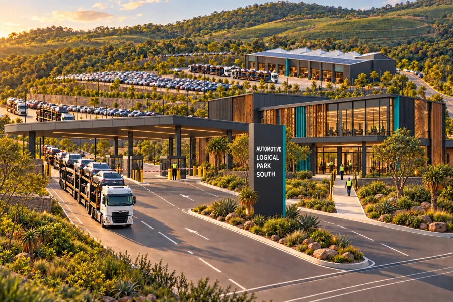 Architectural proposal visualisation: Administration pavilion and controlled entrance
